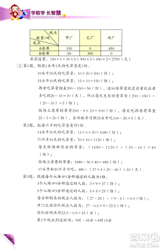 2018新版5年級(jí)上冊(cè)學(xué)數(shù)學(xué)長(zhǎng)智慧第9冊(cè)第二版答案