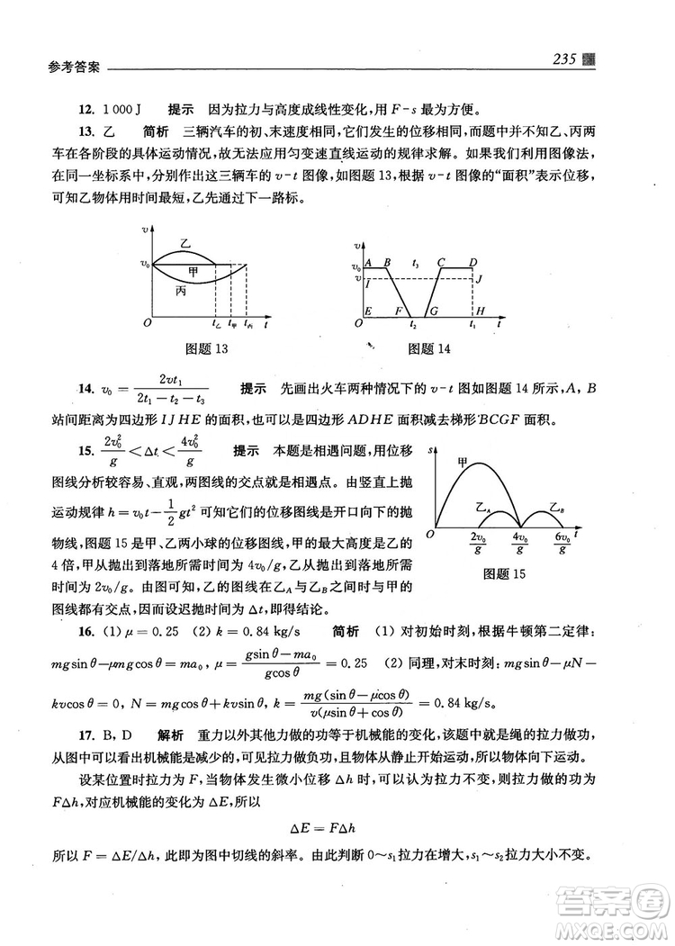 2018上海交通大學(xué)出版社高校自主招生考試直通車物理思維方法答案