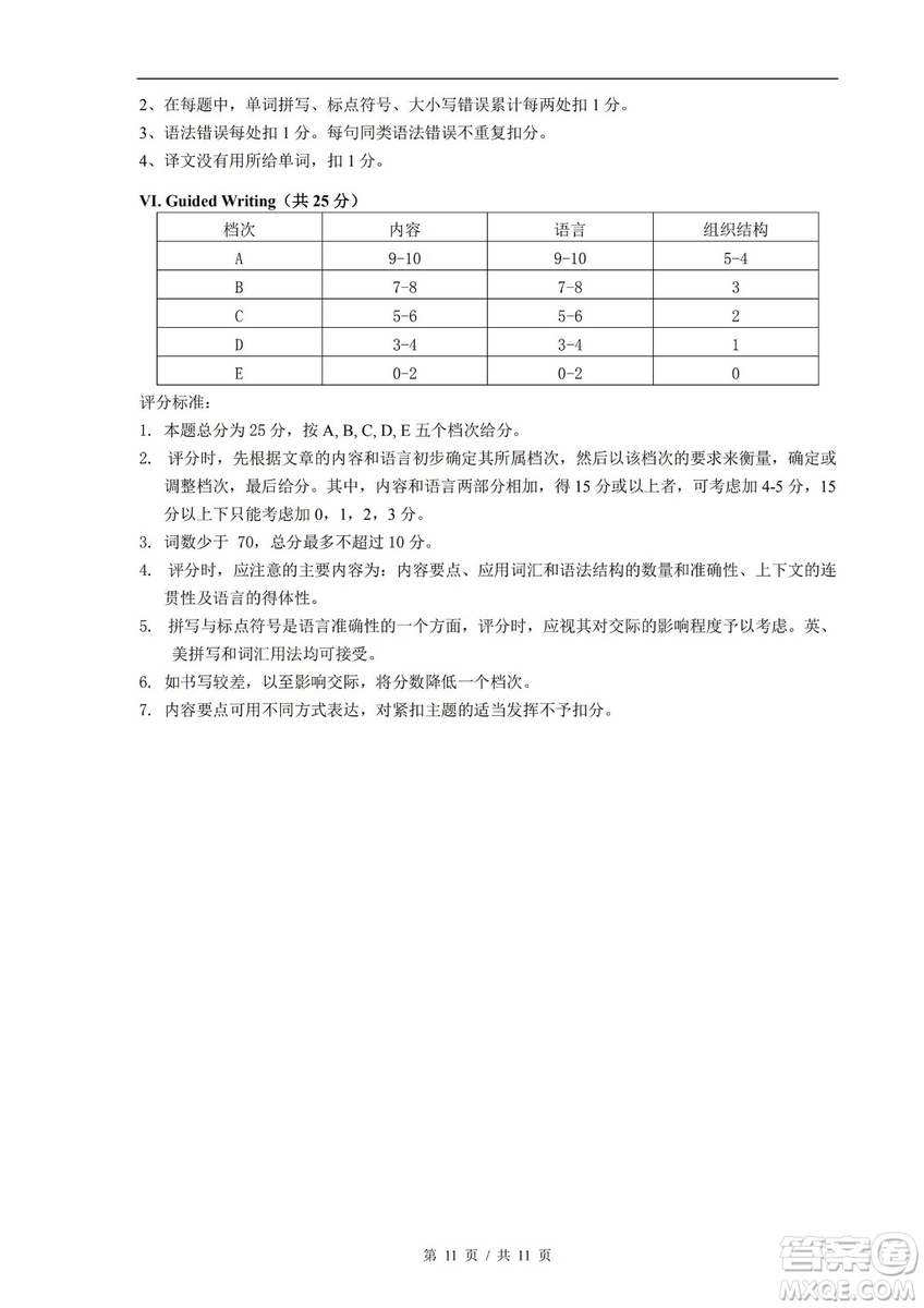 2019屆上海崇明高三英語一模試卷及答案