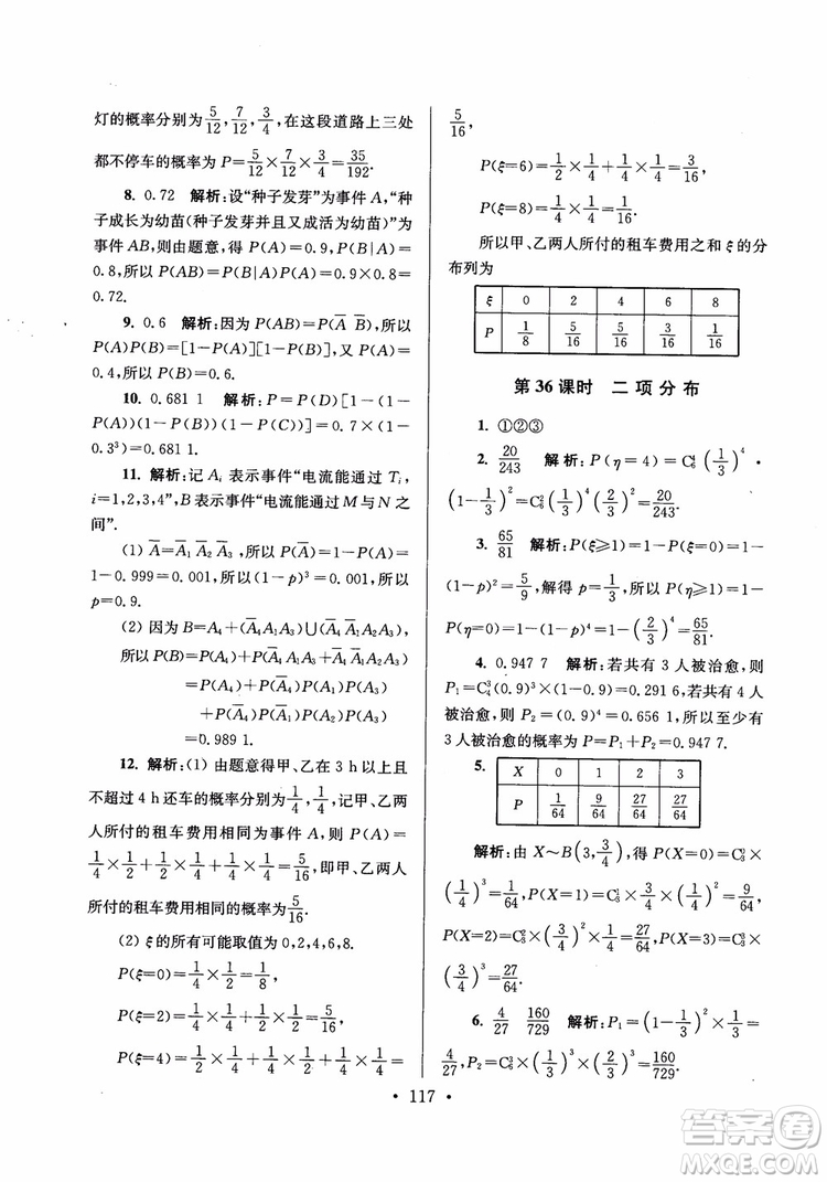 2018秋南通小題高中數(shù)學選修2-2第6版參考答案