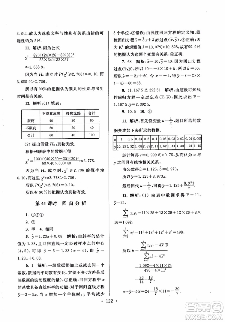 2018秋南通小題高中數(shù)學選修2-2第6版參考答案