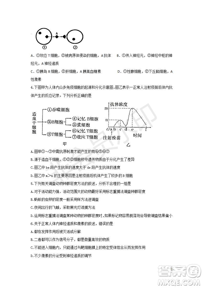 2018年秋四川省棠湖中學(xué)高二年級(jí)期末模擬考試?yán)砜凭C合試題及答案