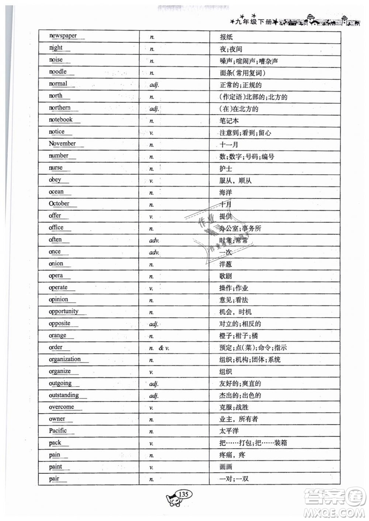 全新版2019新動力英語螺旋學(xué)習(xí)法人教版九年級下冊參考答案