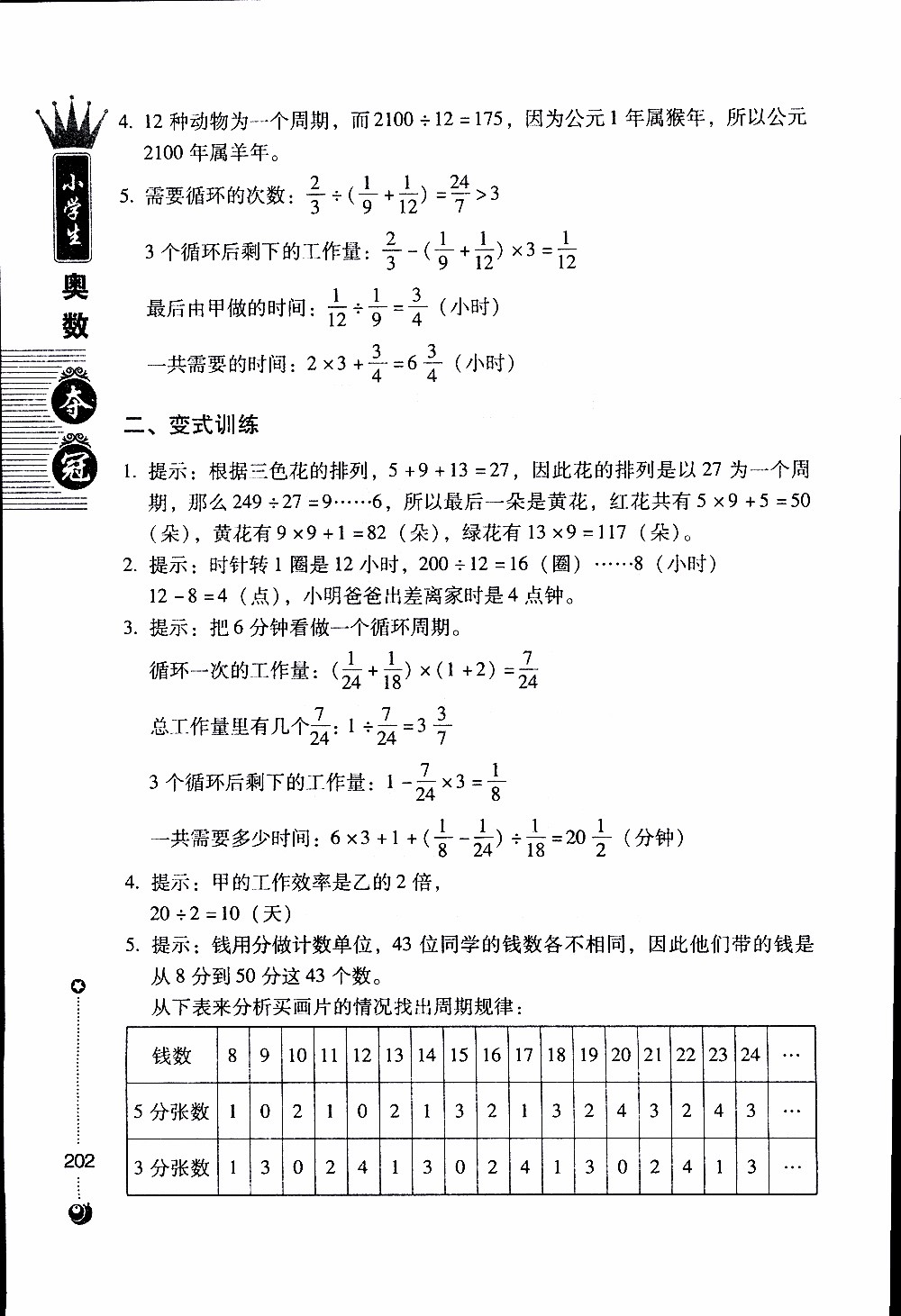 朝華出版社2019年小學(xué)生奧數(shù)奪冠6年級(jí)參考答案