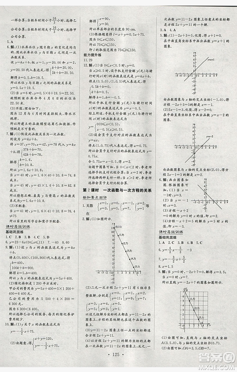 2019導與練練案課時練課時作業(yè)本八年級下冊數學湘教版答案