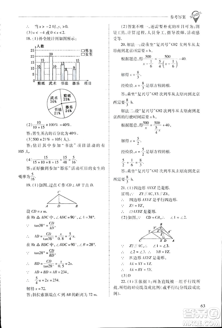 2019新課程問題解決導(dǎo)學(xué)方案九年級下冊數(shù)學(xué)人教版答案