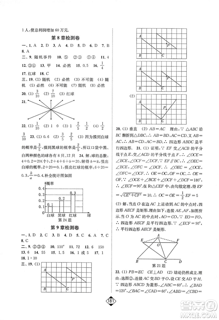 輕松一典2019輕松作業(yè)本數(shù)學(xué)八年級下冊新課標(biāo)江蘇版答案