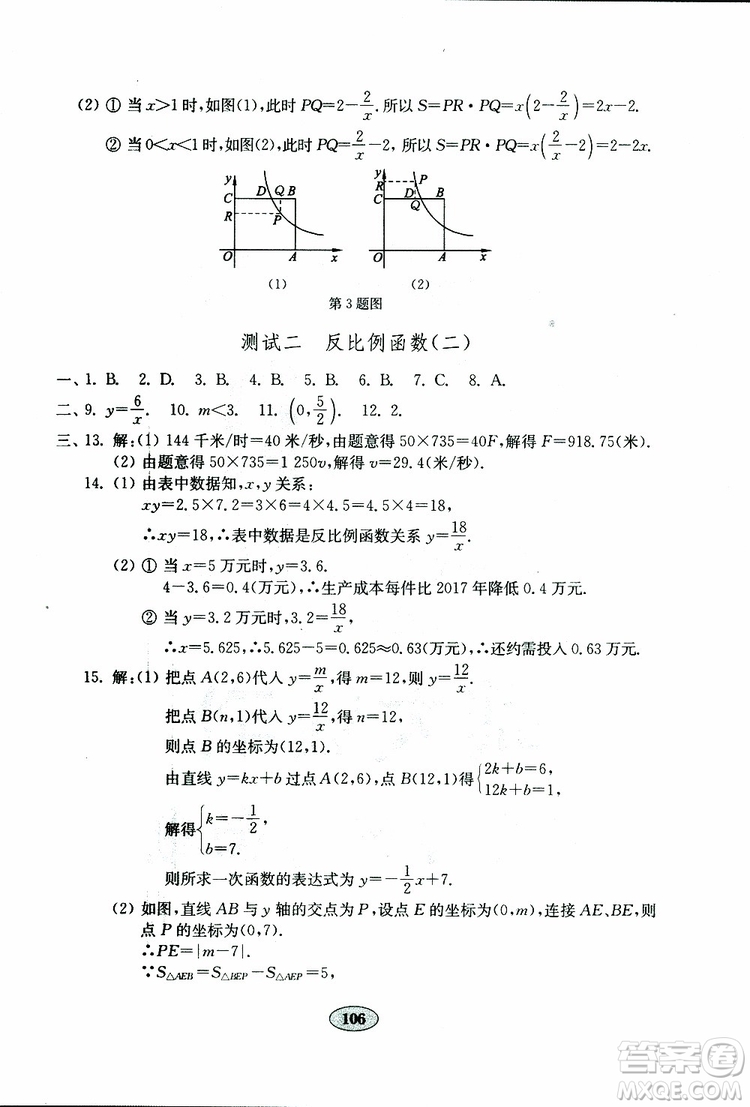 2019年金鑰匙數(shù)學試卷人教版九年級下冊參考答案