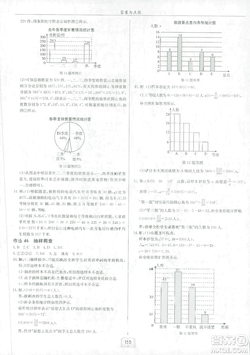 2019春?jiǎn)|中學(xué)作業(yè)本人教版R七年級(jí)數(shù)學(xué)下冊(cè)答案