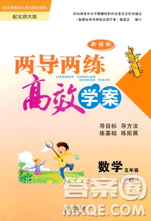 北師大版2019年數(shù)學(xué)五年級(jí)下冊(cè)兩導(dǎo)兩練高效學(xué)案參考答案