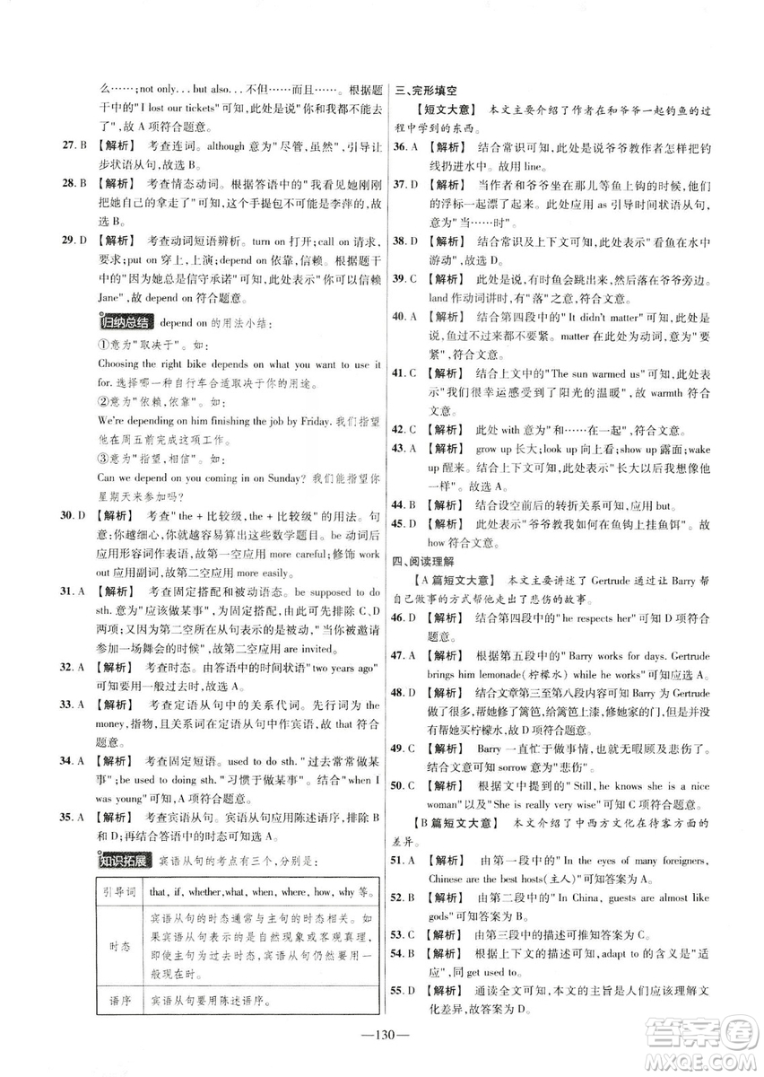 天星教育2019金考卷活頁(yè)題選九年級(jí)下英語(yǔ)人教RJ名師名題單元雙測(cè)卷答案