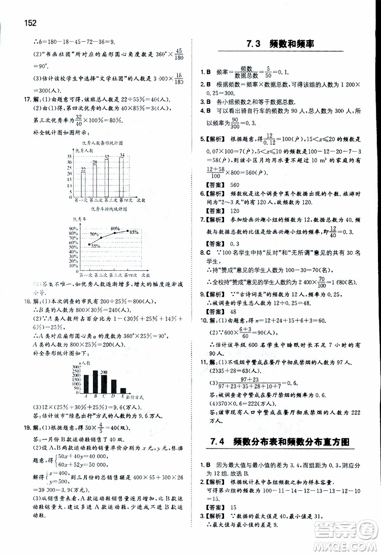 人教版2019版一本同步訓(xùn)練初中數(shù)學(xué)八年級(jí)下冊(cè)參考答案