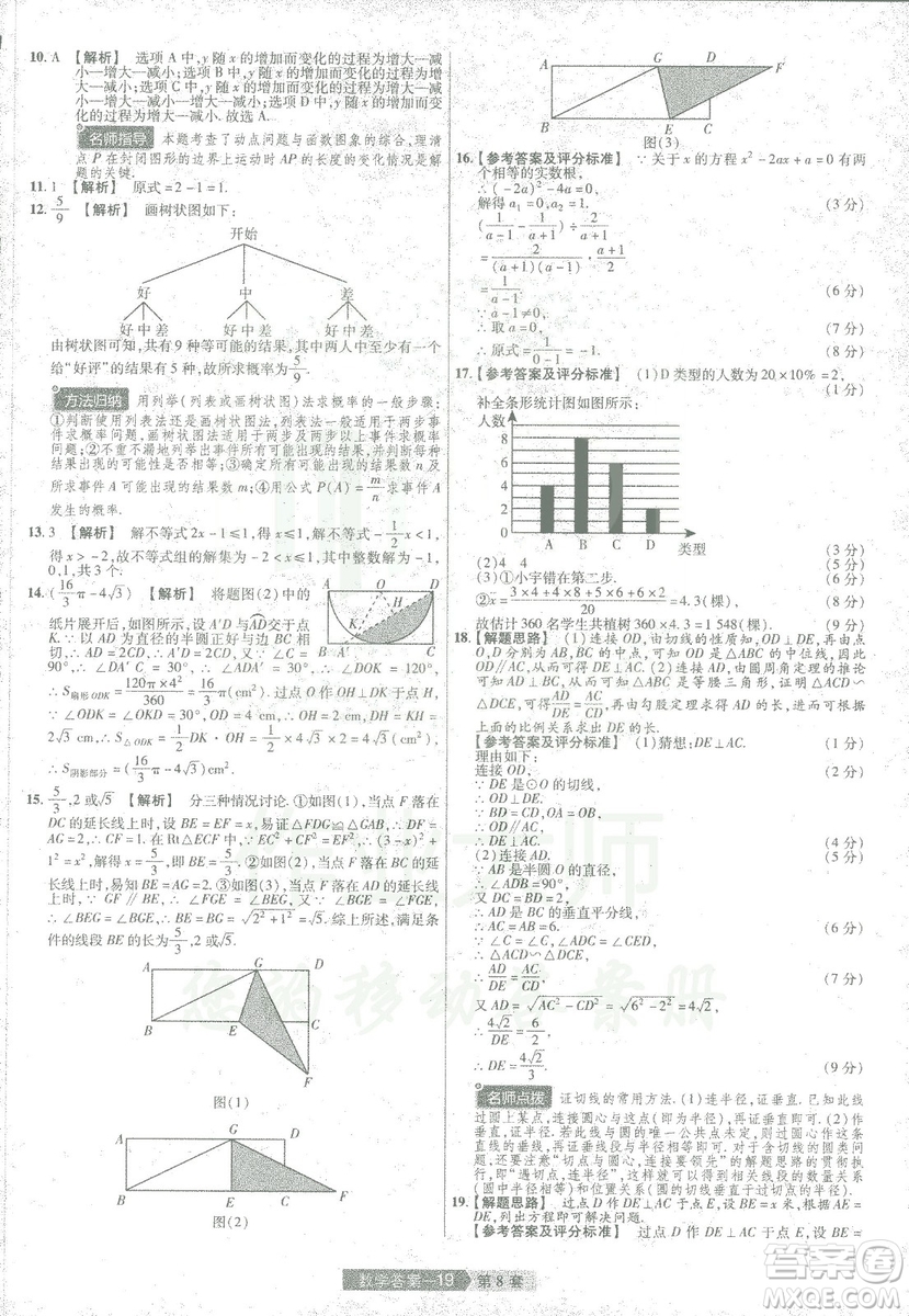 天星教育2019年中考用金考卷特快專遞河南中考45套數(shù)學(xué)答案