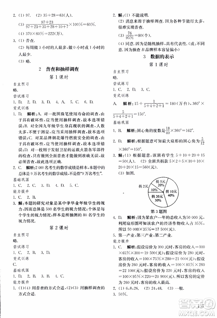 五四制2019年初中基礎(chǔ)訓(xùn)練數(shù)學六年級下冊參考答案