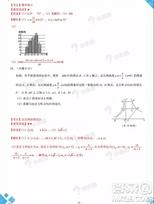 2019年山西中考模擬百校聯(lián)考試卷三數(shù)學試題及參考答案