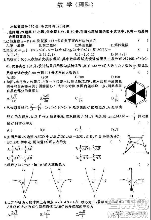 2019年衡水中學終極押題卷理數(shù)試題及答案