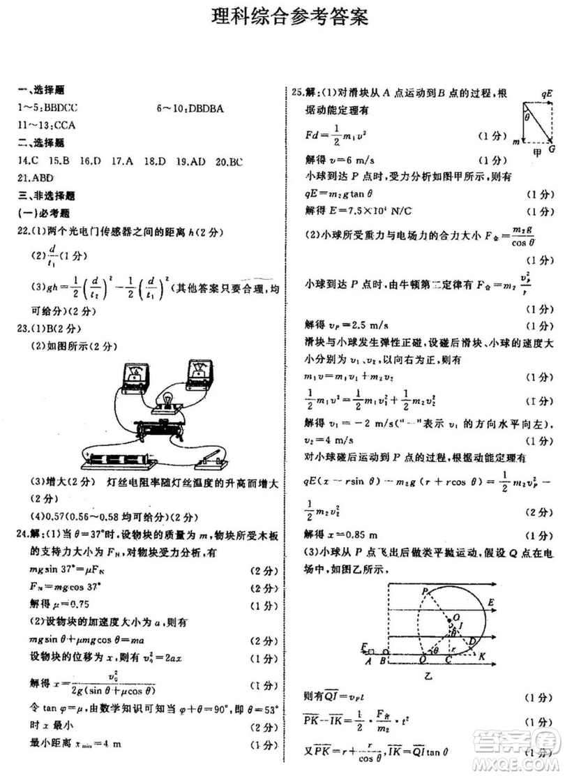 2019年衡水中學(xué)終極押題卷理綜試題及答案