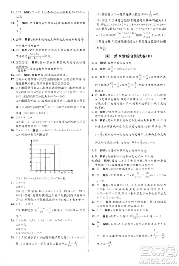 2019年亮點(diǎn)給力大試卷八年級(jí)下冊(cè)數(shù)學(xué)新課標(biāo)江蘇版答案