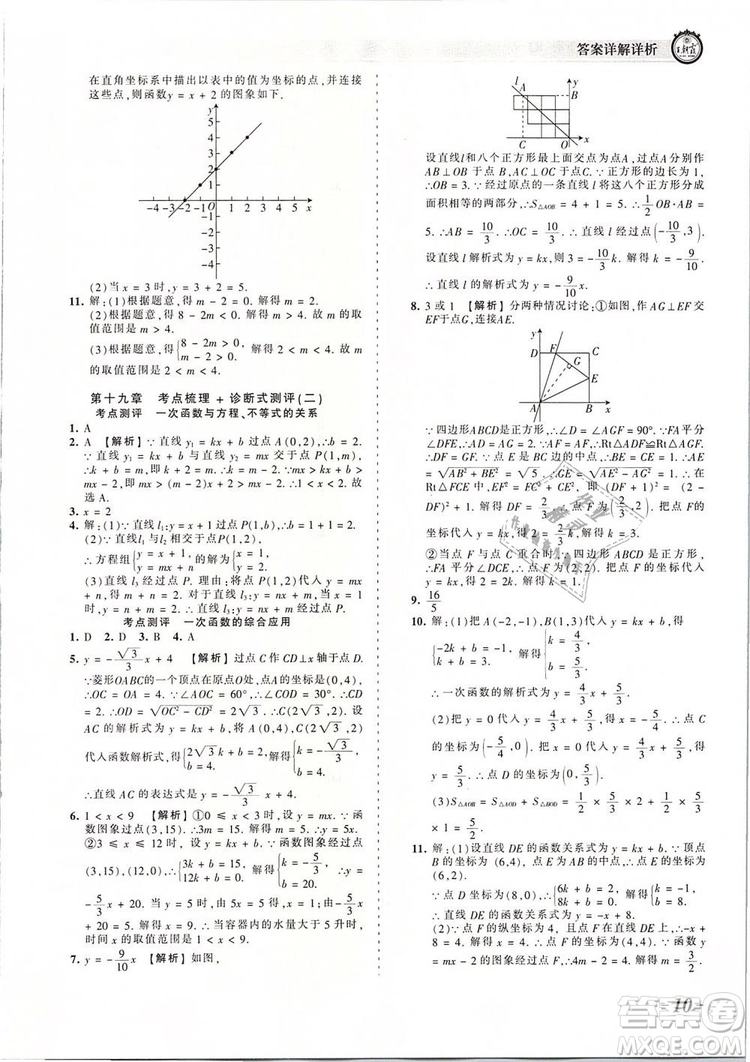 2019年人教版王朝霞考點(diǎn)梳理時(shí)習(xí)卷八年級(jí)數(shù)學(xué)下冊(cè)參考答案