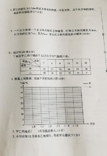 路北區(qū)2018-2019學(xué)年度第二學(xué)期期末檢測五年級(jí)數(shù)學(xué)試卷及答案