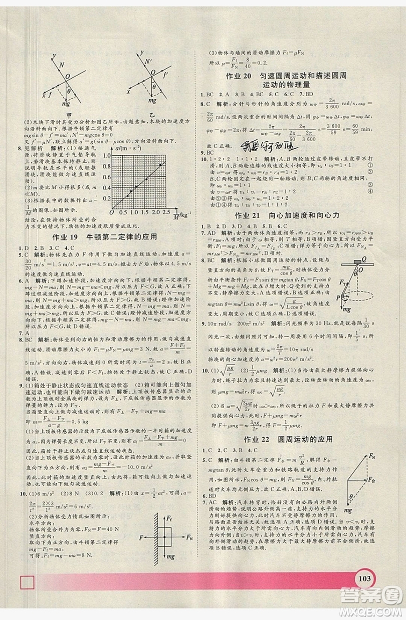 上海大學(xué)出版社2019鐘書金牌暑假作業(yè)導(dǎo)與練高二物理上海專版答案