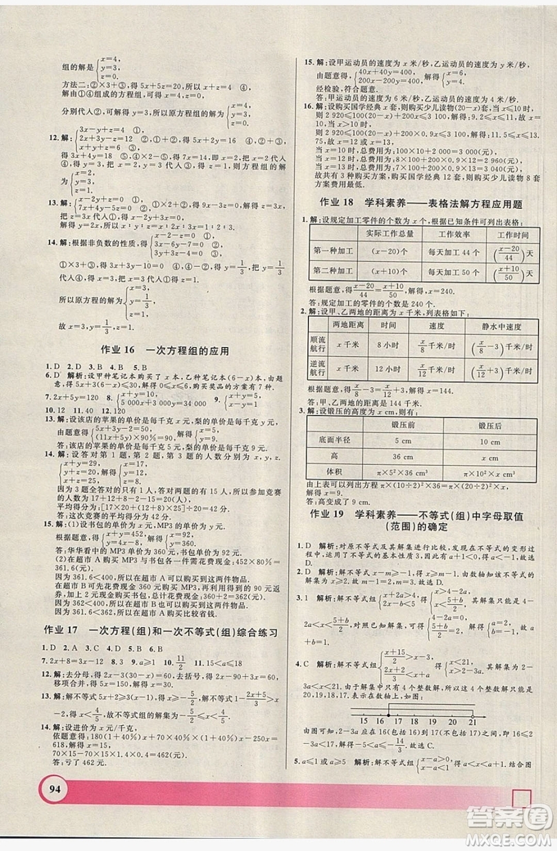 2019上海大學(xué)出版社鐘書金牌暑假作業(yè)導(dǎo)與練六年級數(shù)學(xué)上海專版答案