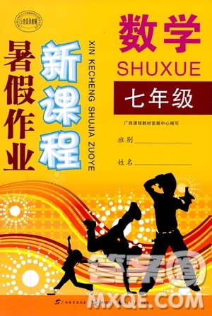 2019年新課程暑假作業(yè)七年級數(shù)學(xué)參考答案