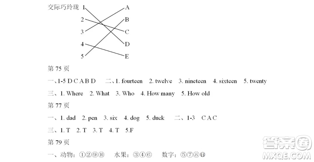 2019宋春生主編陽光假日暑假作業(yè)三年級(jí)英語PEP版答案