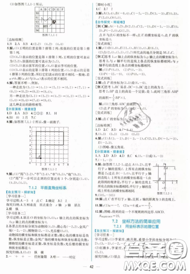 人民教育出版社人教版2019同步學(xué)歷案課時(shí)練七年級數(shù)學(xué)下冊參考答案