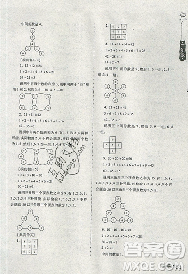 居海霞主編2019小學(xué)生奧數(shù)訓(xùn)練營二年級第7次修訂版參考答案