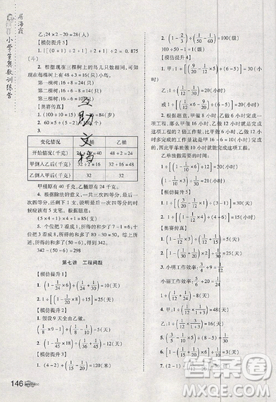 居海霞主編2019小學(xué)生奧數(shù)訓(xùn)練營(yíng)六年級(jí)第7次修訂版參考答案