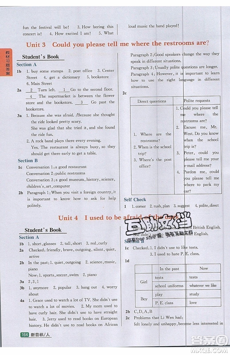 2019年尖子生學(xué)案九年級上冊英語新目標(biāo)人教版參考答案