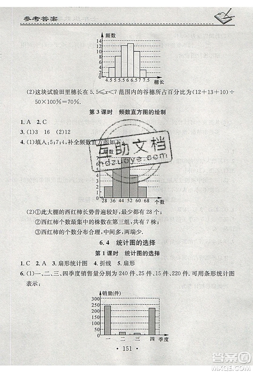 2019名校課堂小練習(xí)七年級(jí)數(shù)學(xué)上冊(cè)北師大版BS答案