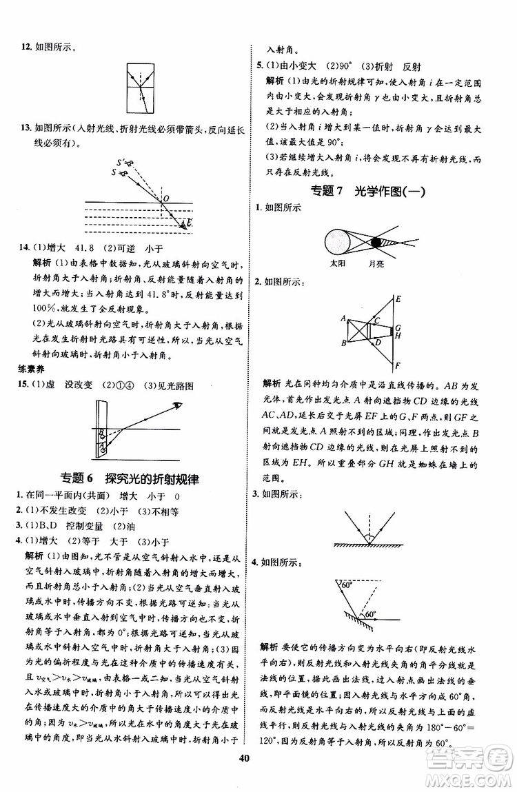 2019年初中同步學(xué)考優(yōu)化設(shè)計(jì)物理八年級(jí)上冊(cè)HK滬科版參考答案