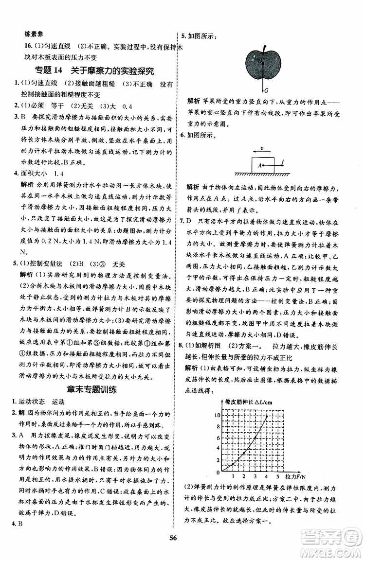 2019年初中同步學(xué)考優(yōu)化設(shè)計(jì)物理八年級(jí)上冊(cè)HK滬科版參考答案