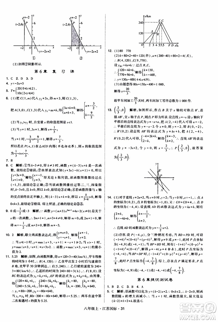 2019年經(jīng)綸學典學霸題中題八年級上冊數(shù)學江蘇國標修訂版參考答案