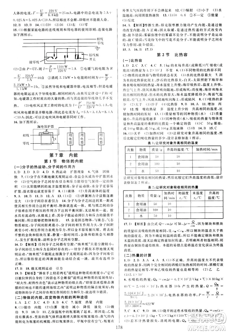 學(xué)林驛站2019全優(yōu)方案夯實(shí)與提高科學(xué)滬教版九年級(jí)全上分冊(cè)答案