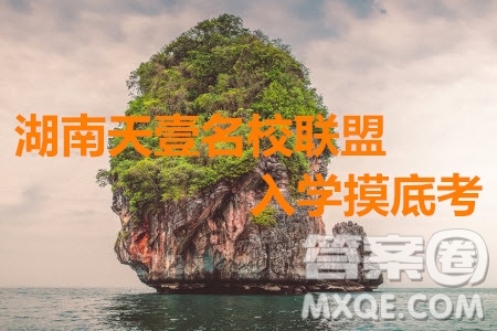 2020屆湖南天壹名校聯(lián)盟入學(xué)摸底考語(yǔ)文試題及答案