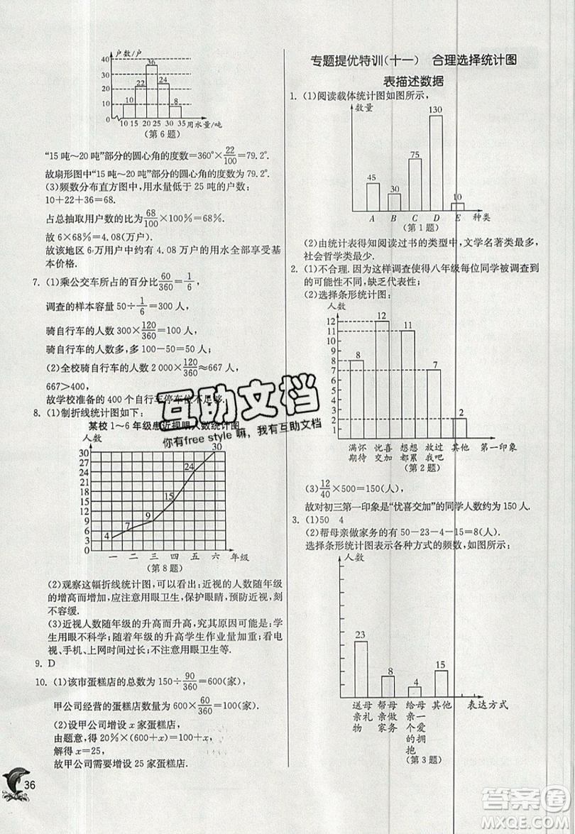 江蘇人民出版社春雨教育2019秋實驗班提優(yōu)訓(xùn)練七年級數(shù)學(xué)上冊滬科版SHKJ參考答案