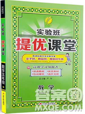 春雨教育2019秋實驗班提優(yōu)課堂數(shù)學五年級上冊RMJY人教版參考答案