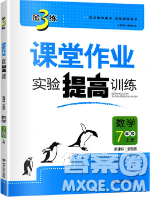 2019秋金3練課堂作業(yè)實(shí)驗(yàn)提高訓(xùn)練數(shù)學(xué)七年級(jí)上冊(cè)新課標(biāo)全國(guó)版參考答案