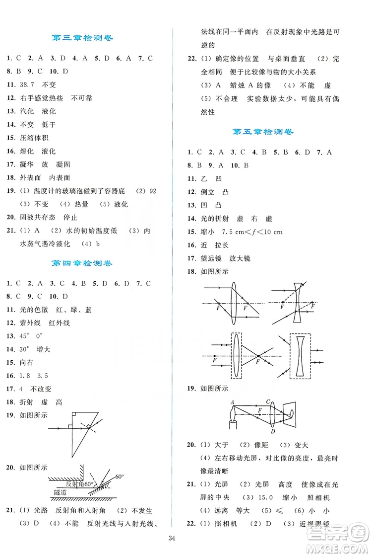 2019同步輕松練習(xí)八年級物理上冊人教版答案