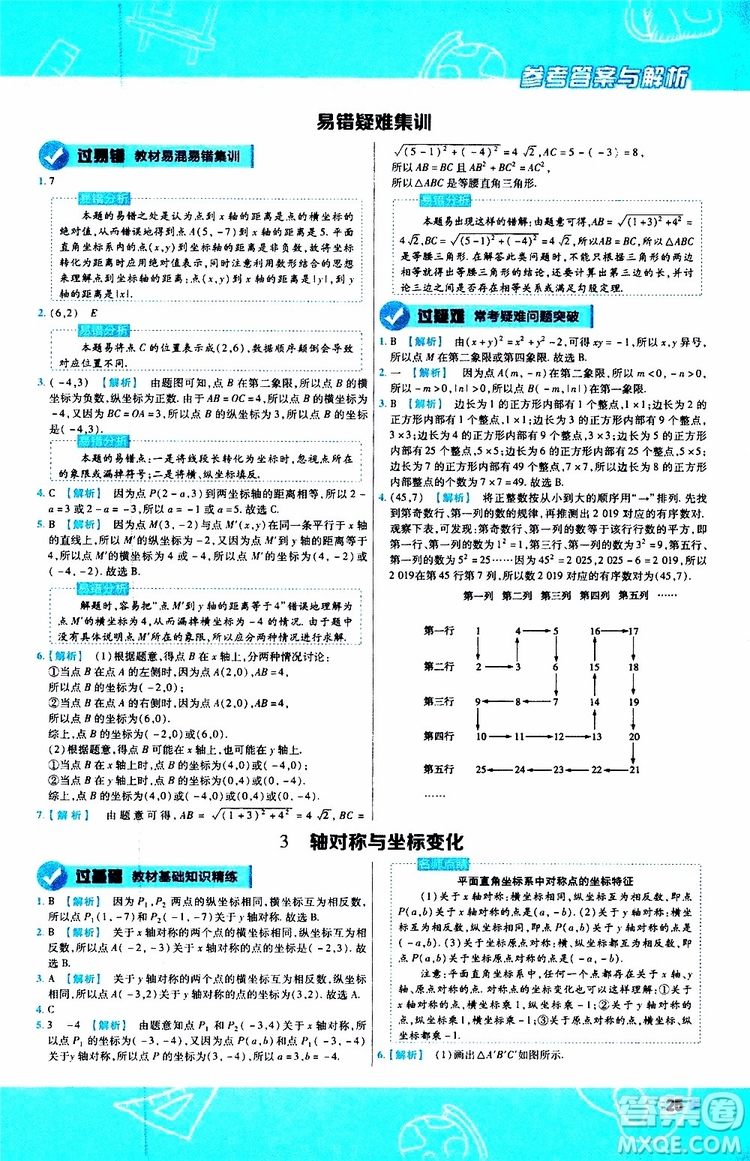 天星教育2020版一遍過初中數(shù)學八年級上冊BS北師版參考答案