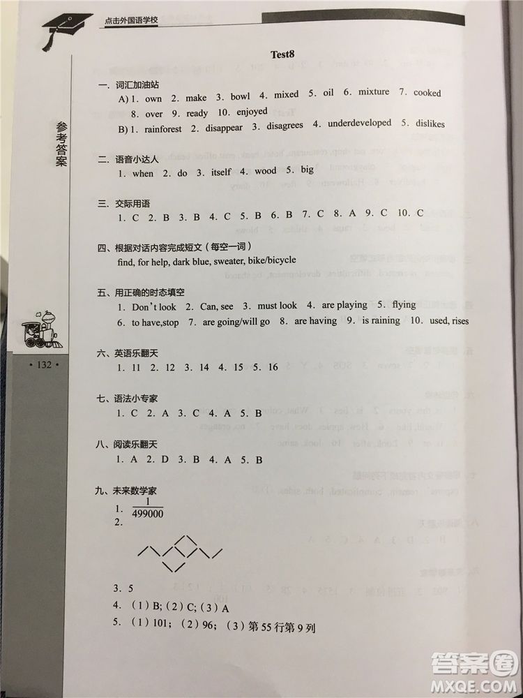 2019年秋小升初英語(yǔ)綜合奪冠第5版參考答案