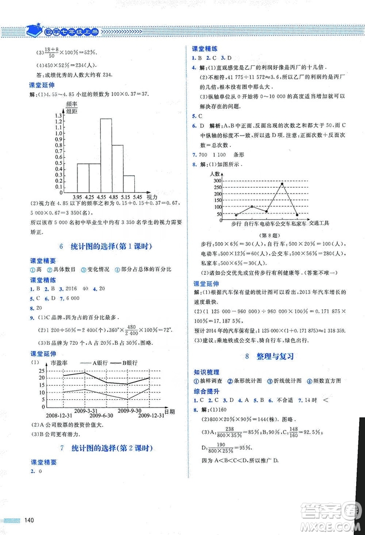 北京師范大學(xué)出版社2019課堂精練七年級(jí)數(shù)學(xué)上冊(cè)北師大版山西專版第2版答案