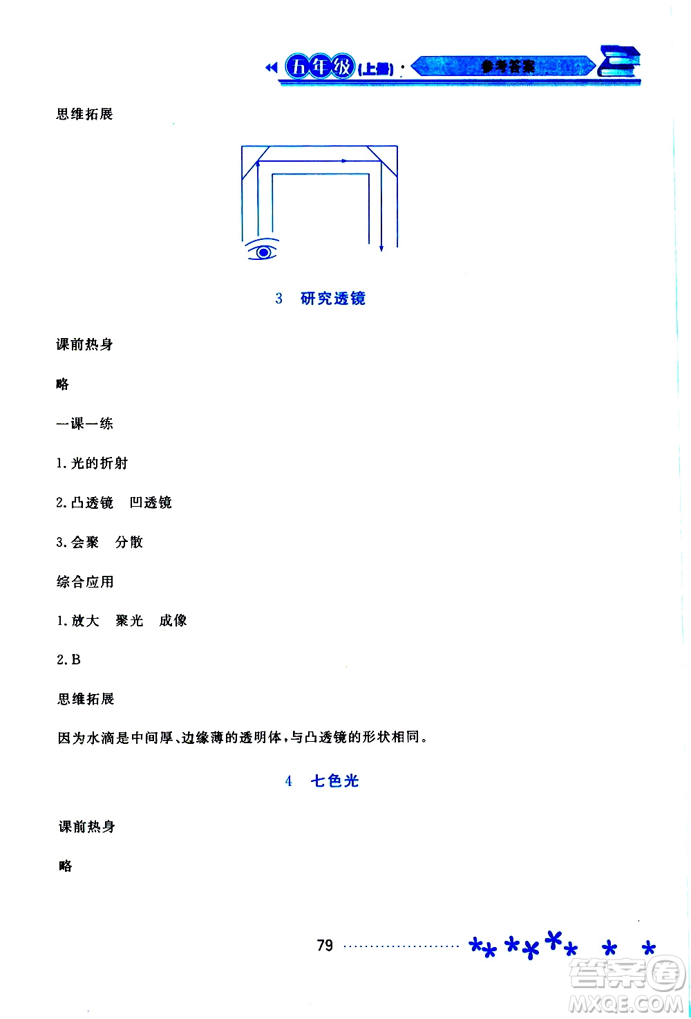 2019年資源與評價科學五年級上冊蘇教版參考答案