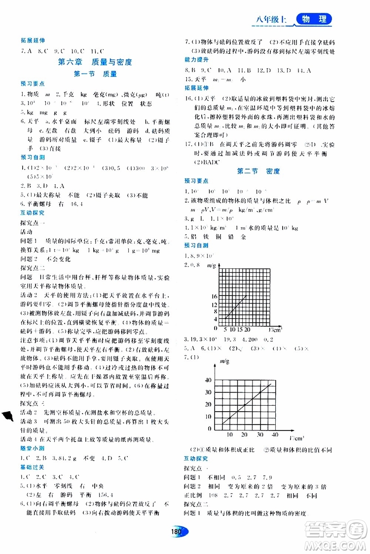 黑龍江教育出版社2019年資源與評(píng)價(jià)物理八年級(jí)上冊(cè)人教版參考答案