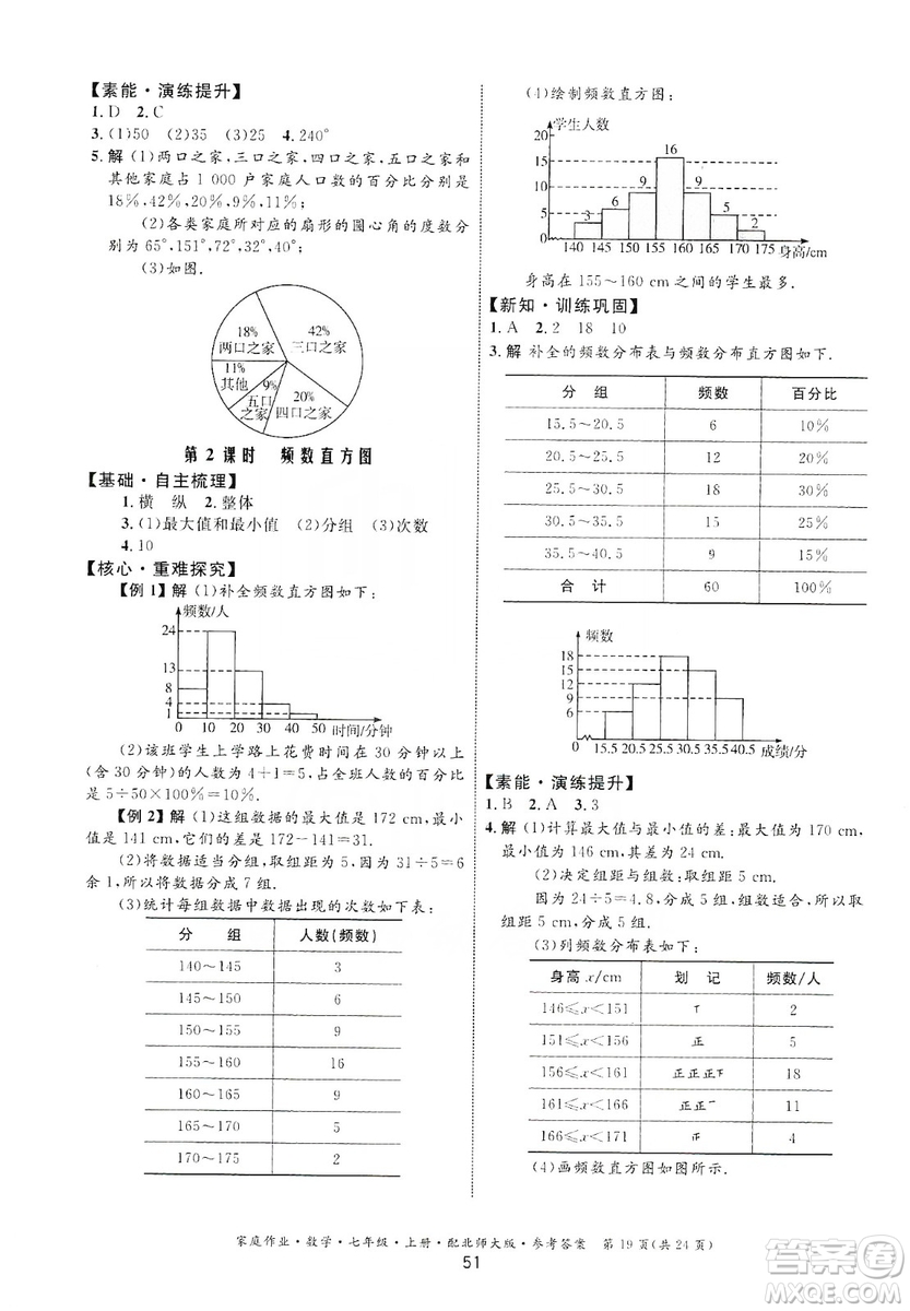 貴州教育出版社2019家庭作業(yè)七年級數(shù)學(xué)上冊北師大版答案