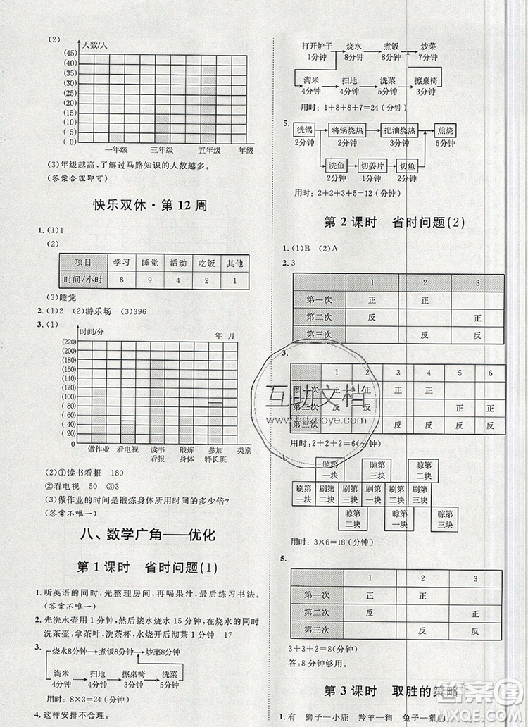 2019秋季陽光計(jì)劃第一步四年級(jí)數(shù)學(xué)上冊(cè)人教版答案