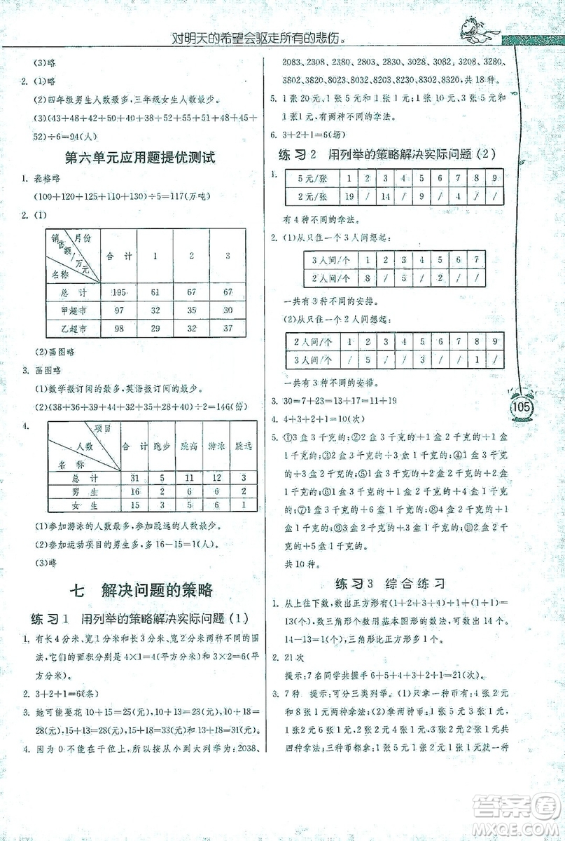 江蘇人民出版社2019小學數學應用題解題高手五年級江蘇版上冊詳解版答案